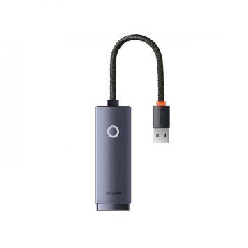USB-Хаб Baseus Lite Series Ethernet Adapter USB-A to RJ45 LAN Port (100Mbps) Black (WKQX000001) [805486]