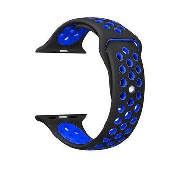 Ремінець BeCover Nike Style для Samsung Galaxy (20mm)/Watch 5/ Watch 4 40/44mm/Watch 4 Classic 42mm/Watch Active/Active 2 40/44mm/Watch 3 41mm/Gear S2/Classic/Gear Sport Black-Blue (705692) [604654]