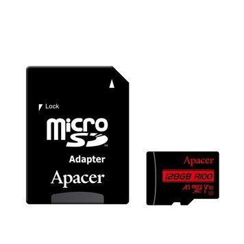 Карта пам`ятi MicroSDHC 128GB UHS-I Class 10 Apacer + SD adapter (AP128GMCSX10UB-R) [608079]
