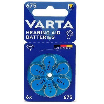 Батарейка Varta 675 PR44 BL 6 шт. (для слухових апаратів) (5111) [621361]