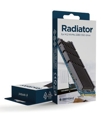 Радіатор охолодження для SSD Gembird M.2 2280 Black (EE2280-R-01) [609159]