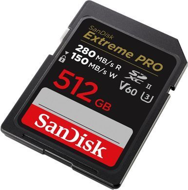 Карта пам'яті SanDisk SD 512GB C10 UHS-II U3 R280/W150MB/s Extreme Pro V60 (SDSDXEP-512G-GN4IN) [109477]