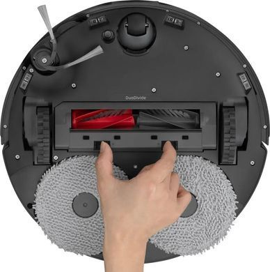 Робот-пилосос Roborock Qrevo Edge 5V1, h=9.8см, вологе прибирання, конт пил -0.32л, автон. робота до 180хв, Wi-Fi, станція самоочищ., чорний (1142181) [111297]