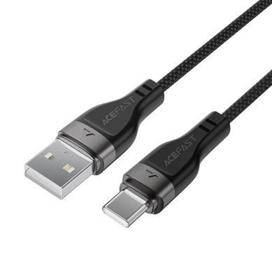 Кабель ACEFAST C11-04 USB to Type-C 3A, 1.2m, nylon + PVC, zinc connectors, Black (6974316280224) [802261]