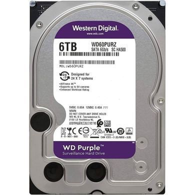 Накопичувач HDD SATA 6.0TB WD Purple 5400rpm 256MB (WD64PURZ) [608017]