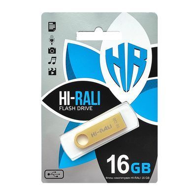 Флеш-накопичувач USB 16GB Hi-Rali Shuttle Series Gold (HI-16GBSHGD) [607126]