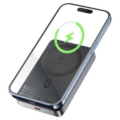 Зовнішній акумулятор ACEFAST M11 PD30W Qi2 magnetic wireless charging power bank 10000 mAh Black (6974316282341) [805557]