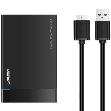 Зовнішня кишеня Ugreen для 2.5" HDD/SSD USB 3.0 US221 Black (30848) [616246]