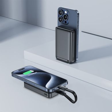 Зовнішній акумулятор ACEFAST M11 PD30W Qi2 magnetic wireless charging power bank 10000 mAh Black (6974316282341) [805557]