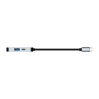 Хаб 2E USB-С > USB-A 3.0/USB-C PD/HDMI, 0.14м, сірий (2E-W2680) [114388]