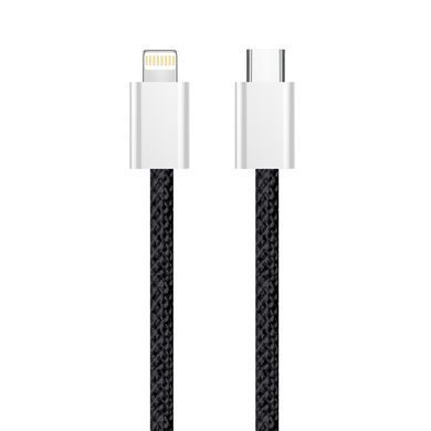 Кабель ColorWay Lightning + USB Type-C (M/M), 3.0 А, 1 м, Black (CW-CBPDCL061-BK) [604169]