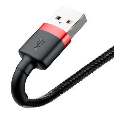 Кабель Baseus Cafule Cable USB For Lightning 2.4A 0.5m Red+Black (CALKLF-A19) [802298]