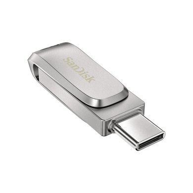 Накопичувач SanDisk 128GB USB 3.1 Type-A + Type-C Dual Drive Luxe Срібний (SDDDC4-128G-G46) [109020]