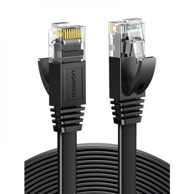 Мережевий кабель UGREEN Cat 6 U/UTP Lan Flat Cable 1m (Black) (UGR-50173) [804437]