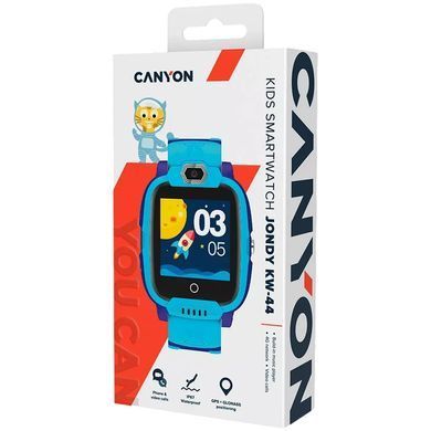 Дитячий смарт-годинник Canyon Jondy KW-44 4G Camera GPS Music Blue (CNE-KW44BL) [619502]