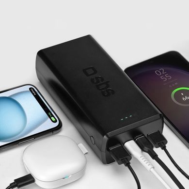 УМБ SBS 30000mAh 20W PD,QC, 2xUSB-A, 2xUSB-C Black (TTBB30000PD20K) [405048]