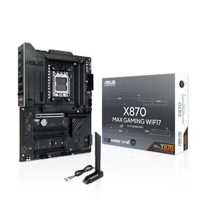 Материнcька плата ASUS X870 MAX GAMING WIFI7 sAM5 X870 4xDDR5 M.2 HDMI USB Type-C Wi-Fi BT ATX (90MB1LY0-M0EAY0) [109224]