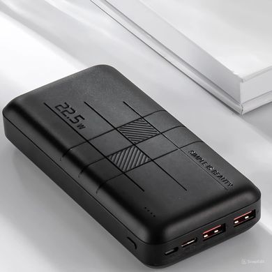 Універсальна мобільна батарея XO PR189 30000mAh Black (PR189.black) [603509]