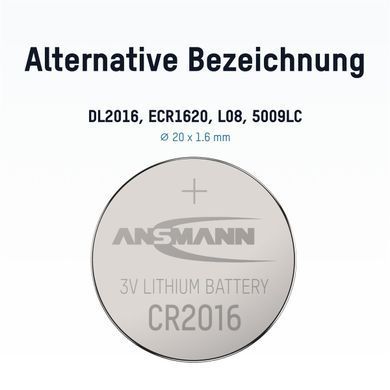 Батарейка Ansmann CR2016 BL 1шт (5020082) [617350]