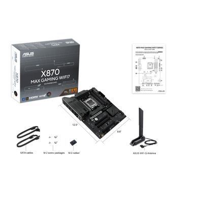 Материнcька плата ASUS X870 MAX GAMING WIFI7 sAM5 X870 4xDDR5 M.2 HDMI USB Type-C Wi-Fi BT ATX (90MB1LY0-M0EAY0) [109224]