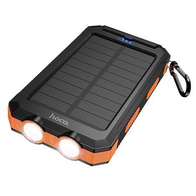 Зовнішній акумулятор HOCO J164 Platinum solar dual lighting power bank(8000mAh) Black (6942007667579) [806769]