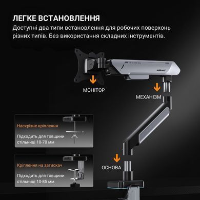 Кронштейн Anda Seat Stealth Pro II RGB 17"-42" Black (VESA100х100) (AD-W-A9X-1S-BB) [611066]