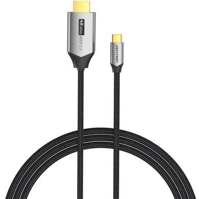 Кабель USB 3.1 Type-C M - HDMI M, 1.5m 4K 60 Гц Thunderbolt 3 HDCP2.2 PVC Black Vention (CRBBG) [404562]