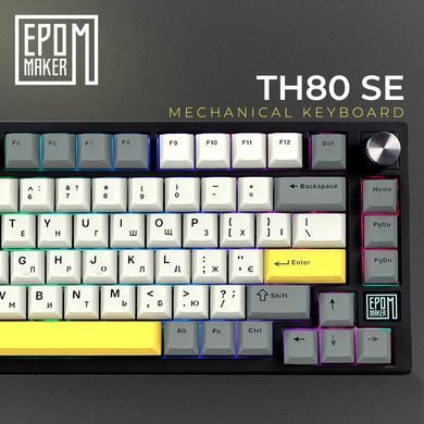 Клавіатура бездротова Epomaker TH80 SE 75% Budgerigar V2 Switch Hot-Swap (2.4G/BT/USB) RGB UA Black (TH80-SE-B-BV2) [614134]