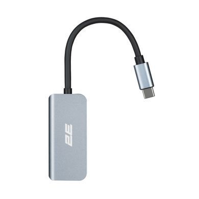 Хаб 2E USB-С > USB-A 3.0/USB-C PD/HDMI, 0.14м, сірий (2E-W2680) [114388]