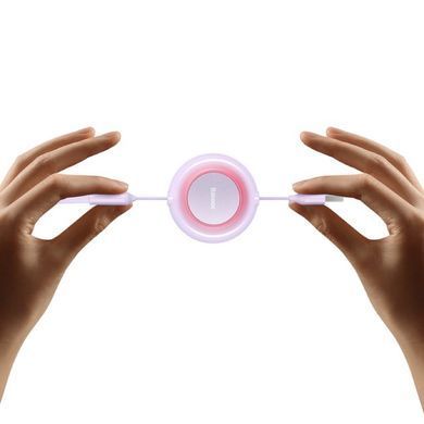 Кабель Baseus Bright Mirror 2 Series Retractable 3-in-1 Fast Charging Data Cable USB to M+L+C 3.5A 1.1m Purple (CAMJ010005) [802621]