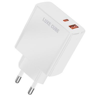 Зарядний пристрій Luxe Cube 2USB 36W QC3.0+PD White (4120201336367) [603216]
