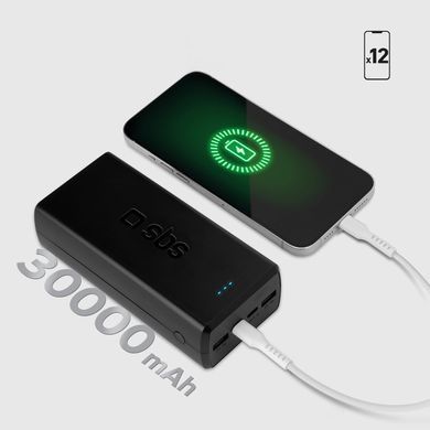 УМБ SBS 30000mAh 20W PD,QC, 2xUSB-A, 2xUSB-C Black (TTBB30000PD20K) [405048]