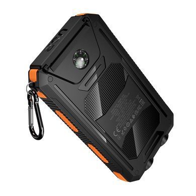 Зовнішній акумулятор HOCO J164 Platinum solar dual lighting power bank(8000mAh) Black (6942007667579) [806769]