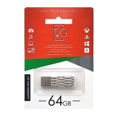 Флеш-накопичувач USB 64GB T&G 103 Metal Series Silver (TG103-64G) [607205]