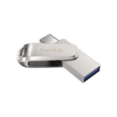 Накопичувач SanDisk 128GB USB 3.1 Type-A + Type-C Dual Drive Luxe Срібний (SDDDC4-128G-G46) [109020]