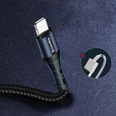 Кабель ColorWay USB - Lightning (M/M), nylon, 2.4 А, 1 м, Black (CW-CBUL045-BK) [618684]