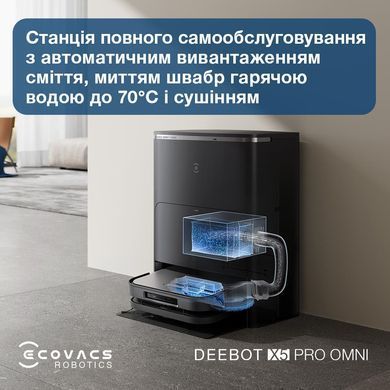 Робот-пилосос DEEBOT X5PRO OMNI DDX39 BL ECOVACS (DDX39 BLACK) [500589]