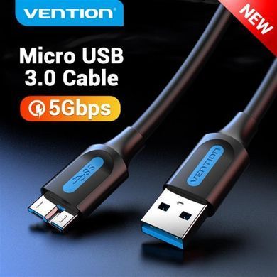 Кабель Vention USB - micro USB Type-B (M/M), PVC, Round nickel-plated, 0.5 м, Black (COPBD) [604010]