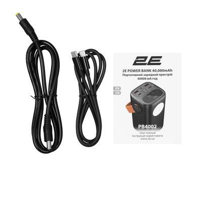 Акумулятор портативний літій-іонний Power Bank 2E 40000мА&middot;год, 65Вт, PD, QC, чорний (2E-PB4002-BLACK) [114401]