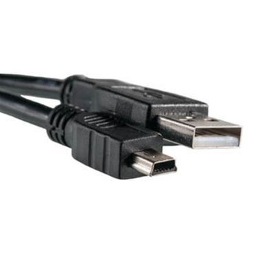 Кабель PowerPlant USB2.0(AM)-MiniUSB(AM), 0.5м, Black (KD00AS1219) [603623]