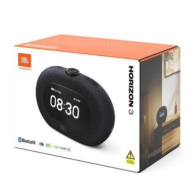 Акустична система портативна з БТ, тюнером та годинником JBL (JBLHORIZON3BLKEP) [503204]