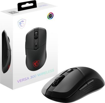 Миша MSI VERSA 300 W, WIRELESS, RGB, WL, чорний (S12-4301260-CLA) [104160]