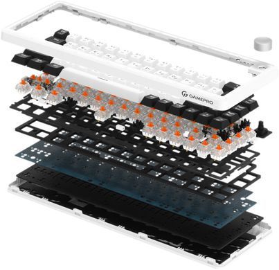 Клавіатура бездротова GamePro Asgard Valhalla White (MK210W Pro) [613232]