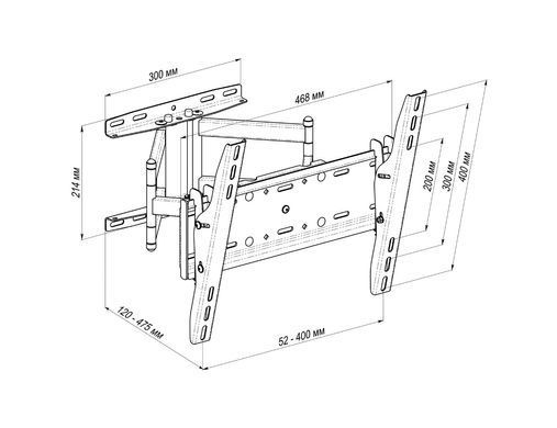 Кріплення ТВ поворотне Simpler 40-65" (49ET) [106950]
