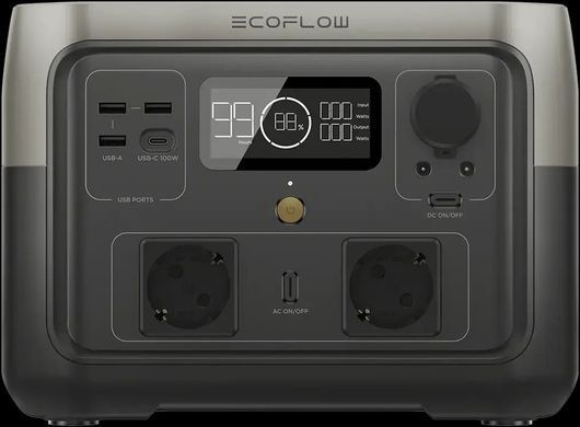 Зарядна станція EcoFlow River 2 Max, 512Wh, 500W, LiFePO4_EU (RIVER2Max_EU) [610620]