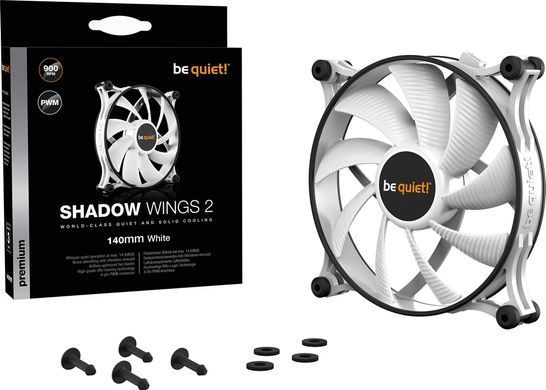 Вентилятор be quiet! Shadow Wings 2 140mm PWM White (BL091) [620171]