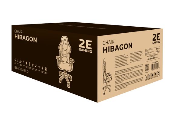 2E Gaming Ігрове крісло HIBAGON II Black/Red (2E-GC-HIB-BKRD)