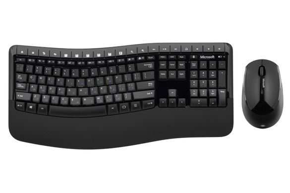 Комплект клавіатура та миша Microsoft Comfort Desktop 5050 WL, EN/UK/RU, чорний (PP4-00017) [103521]