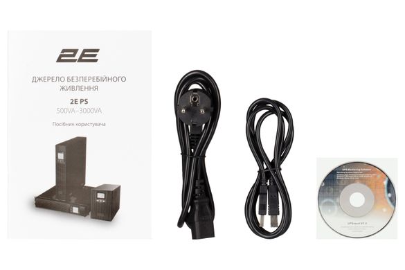 2E Джерело безперебійного живлення PS2000RT, 2000VA/1800W, RT3U, LCD, USB, 6xC13 (2E-PS2000RT)