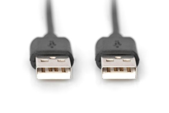Кабель USB, тип A (M/M), 3 м, чорний DIGITUS by ASSMANN (AK-300100-030-S) [502684]
